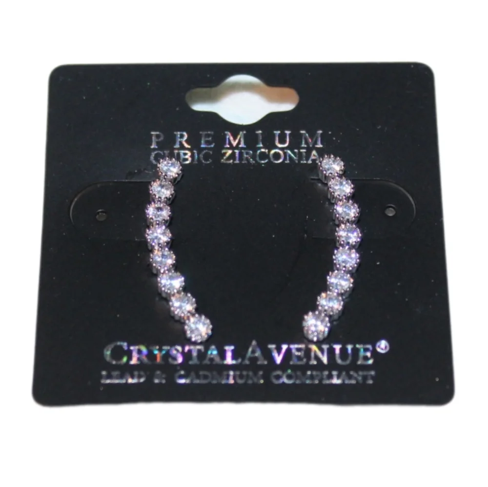 Women's Cubic Zirconia Climbing Earrings - Picture 16 of 16